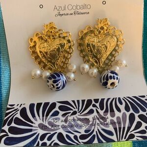 Azul Cobalto Earrings - Joyería en Talavera